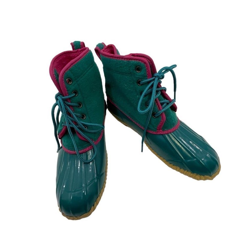 Sporto Green Pink Duck Booties Size 7